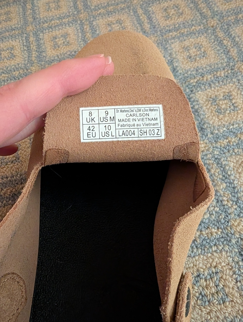 Dr. Martens Carlson Tan Slingback Mules - Picture 9 of 9